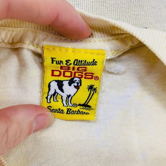 Vintage Big Dogs Talk To The Paw Short Sleeve Cotton Tee Size Large - Picture 8 of 9